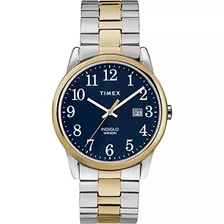 Timex Mens Tw2r58500 Easy Reader 38mm Two Tone Stainle