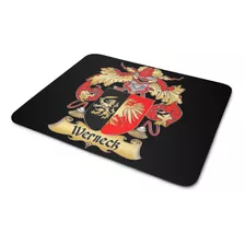 Mouse Pad Preto Brasão Família Werneck