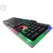 Teclado Tipo Gamer Gaming Led Retroiluminado Color Del Teclado Negro