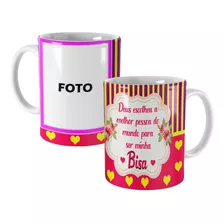 Caneca Personalizado Para Presente Bisa Com Dizer E Foto