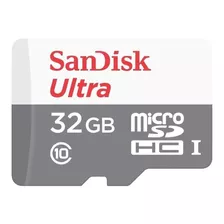 Cartão De Memória Sandisk Sdsquns-032g-gn3ma Ultra Com Adaptador Sd 32gb