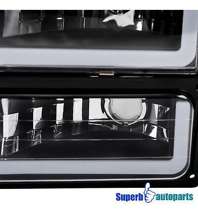 Fit 1994-1998 Gmc C10 C/k 1500 2500 3500 Black Headlight Spa Foto 7