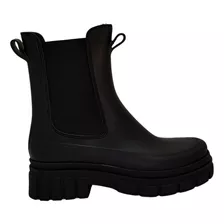 Botas Lluvia Mujer Nix Verde Elástico Lateral P/ Mejor Calce