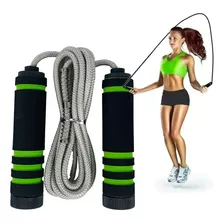 Corda Pular Profissional Treino Funcional Jump Cross Fitness Cor Verde