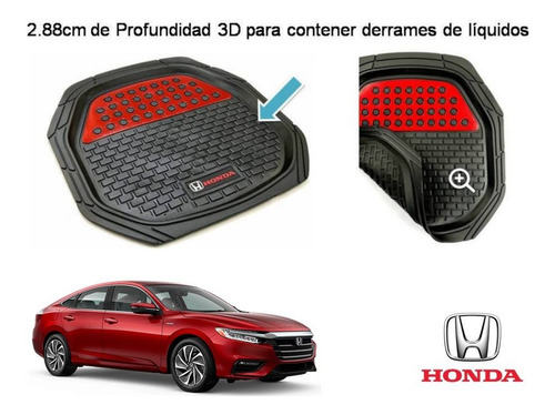 Tapetes 4pz Charola 3d Logo Honda Insight 2020 A 2023 Foto 5