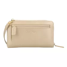 Crossbody Dua Mila Horizontal Piel Champagne