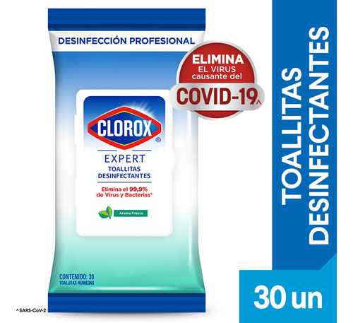 Toallas Desinfectantes Clorox Expert Fresco 30 Un