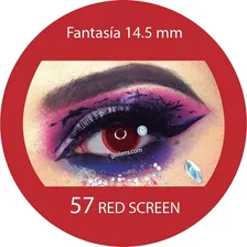 Pupilentes Halloween Fantasía Red Screen + Estuche + Envio