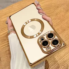 Funda Para iPhone 14 Pro Max Carga Inalambrica Dorado