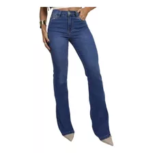 Calça Jeans Flare Botões Barra Larga Feminina Revanche Bamak