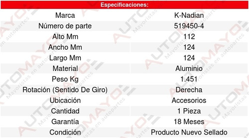 Bomba Agua Alero 4cil 2.2l 96 Al 00 K-nadian 8614441 Foto 3