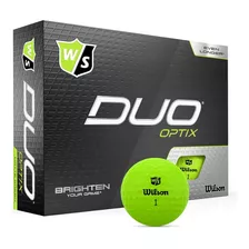 Pelotas Bolas De Golf Wilson Duo Optix 12 Unidades Color Verde