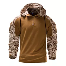 Playera Táctica Para Hombre, Con Capucha, Militar, Camuflaj