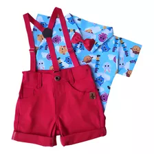 Roupa Do Bolofofos Menino Conjunto Infantil Bolofofo Azul