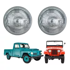 Farol C Lampada Jeep Rural F 75 Ford Willys Do 48/83 (par)