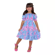 Vestido Ciganinha Luxo Moda Evangélica Infantil Menina Festa