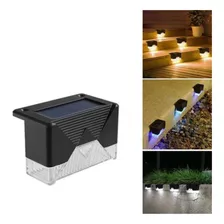 Kit 4 Luces Solares Patio Jardín Para Escaleras Y Muros Led