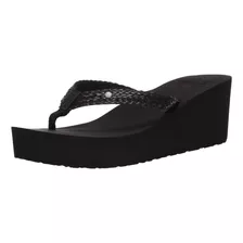 Roxy Sandalia Mellie De Cua Para Mujer, Negro, 8