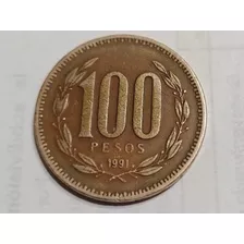 Moneda 100 Pesos Chile 1991 ( Escasa) 