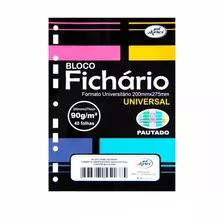 Bloco Fichário Universitário Pautado Tom Pastel 40fls 90g/m²