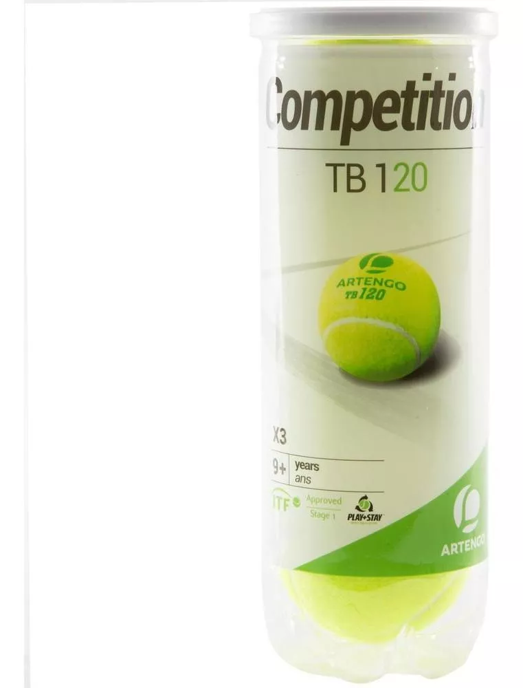 Bola De Tennis Ponto Verde Pressurizadas Tb120 (3 Bolas)