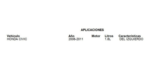 Amortiguador Del Izquierdo Honda Civic 2006-2011 1.8l Foto 2