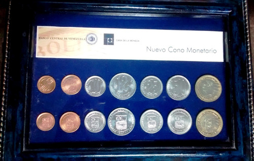 Cono Monetario 2008 Enmarcado. Pieza De Colección