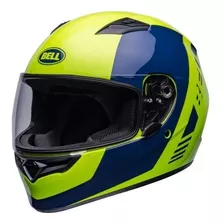 Casco Moto Bell Qualifier Turnpike Amarillo Hi-viz/azul Navy