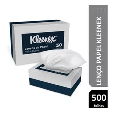 Lenço Facial De Papel Macio Luxo Kleenex Folha Dupla C 500un Kleenex Lenços Interfolhados En Unitário X 50 Unidades