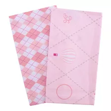 Kit Fronha Bebe Menina 28x40 Rosa C/ 2 Unidades 100% Algodão