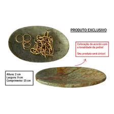 Apoio De Mesa Para Bijuteria Pedra Sabão Mod Prato Elegante