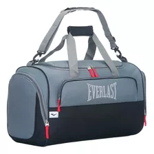 Bolso Everlast Deportivo Viaje Urbano Running Bolsillo New Color Gris-negro 15286