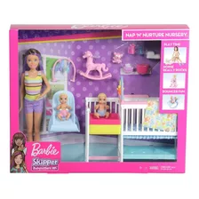 Barbie Skipper Berçario Babysitter 2 Bebes Playset Original 