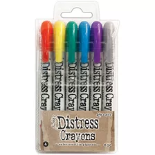 Juego De Crayones Distress Tholtz #4, 6 Unidades (paque...