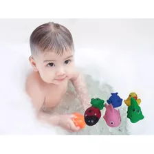 Brinquedos Para Banho Piscina Bebe Bichinhos 6 Peças Com Som