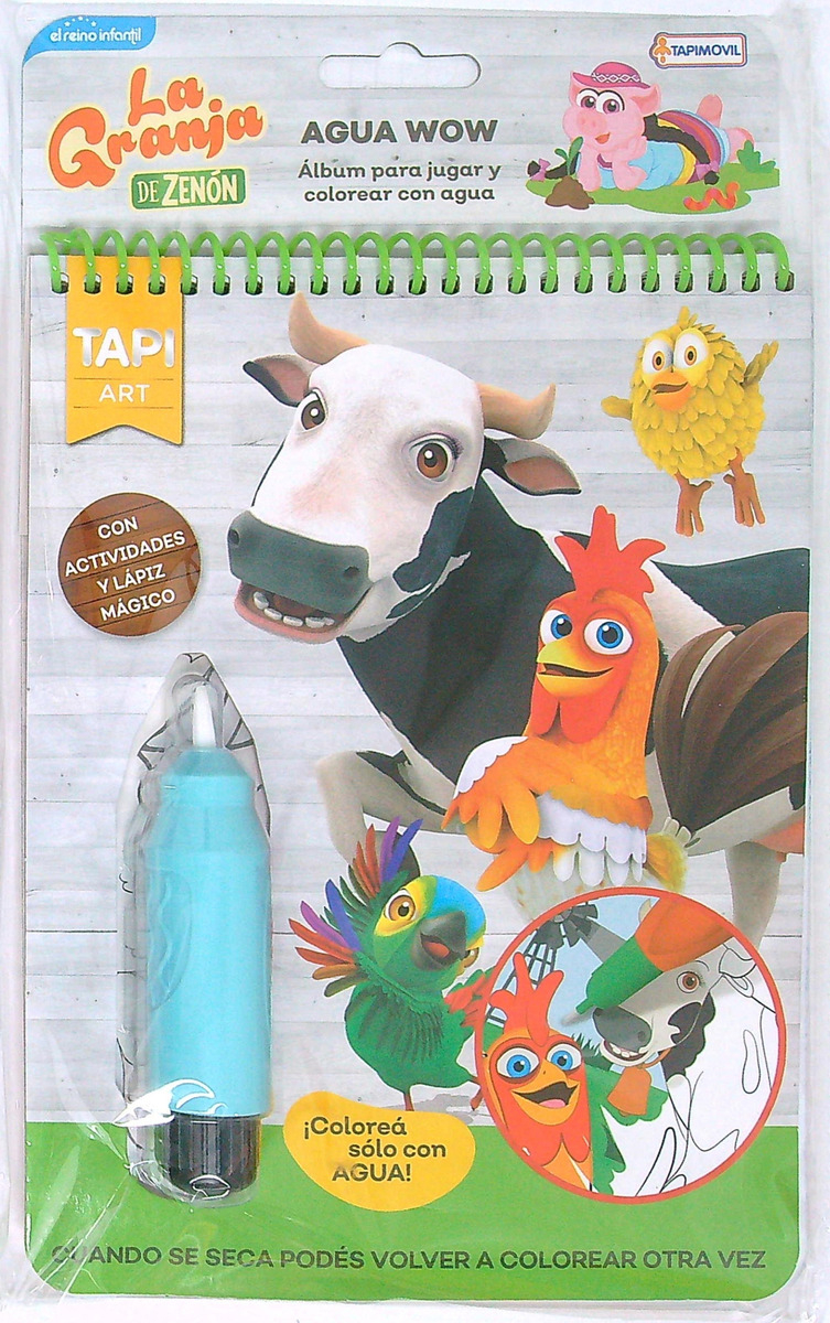 La Granja De Zenon - Agua Wow - Tapi Art - Incluye Lapiz Magico De Agua, De No Aplica. Editorial Editorial Tapimovil, Tapa Dura En Español, 2022