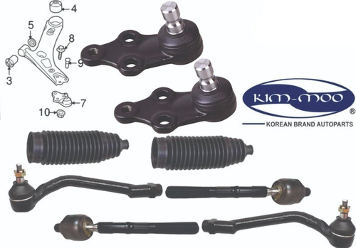 Kit Rotulas Bieletas Terminales Cubrepolv Kia Azera 12-14 Foto 4