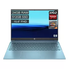 Portátil Hp Pavilion Eh3003la Ryzen7 7730u 24gb 512gb 15 Fhd Color Azul Niebla