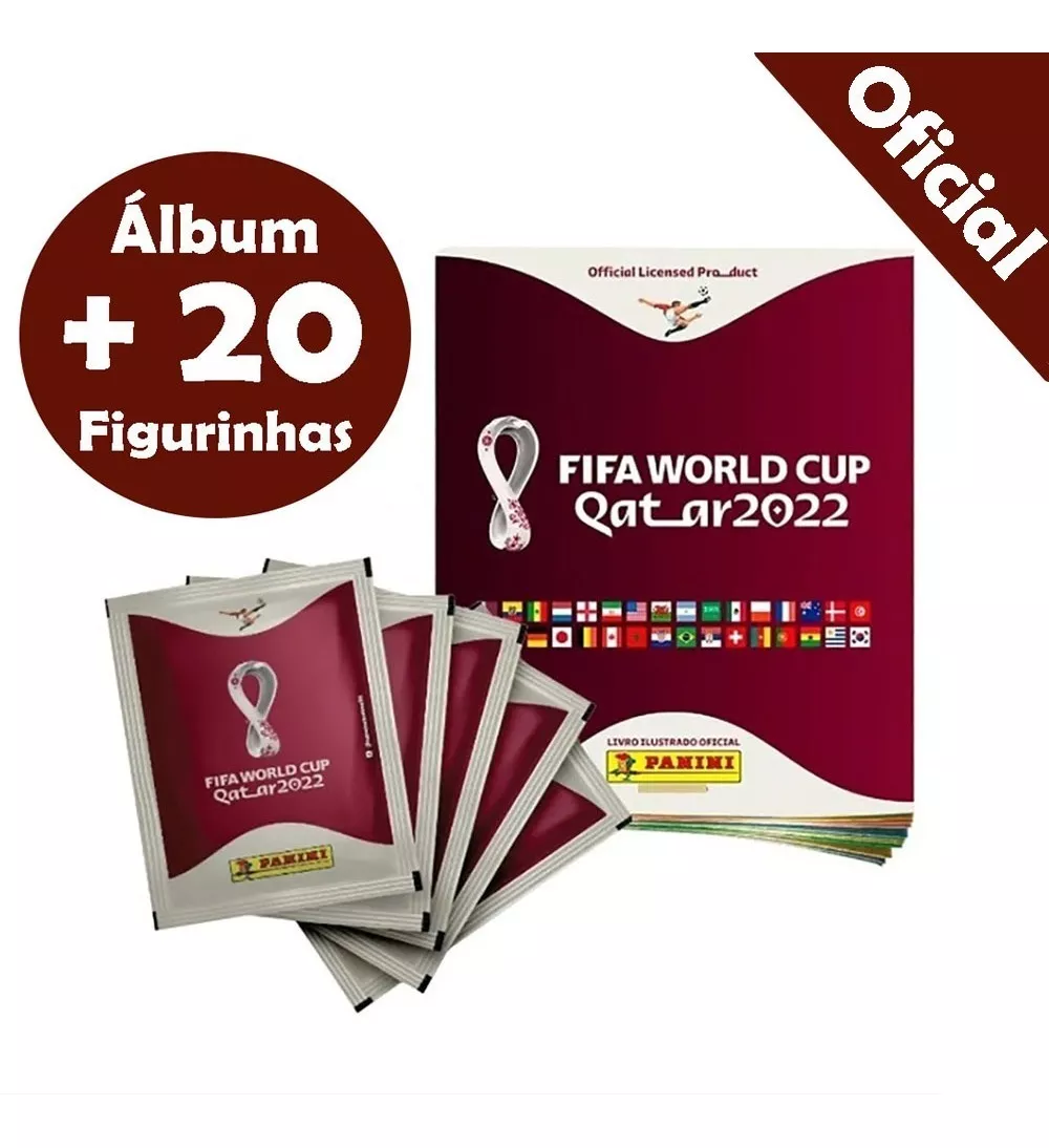 Álbum Copa 2022 Qatar + 20 Figurinhas Panini Envio Imediato
