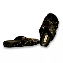 Sandalias Mujer Steve Madden Talle 36 Negras - Impecables-
