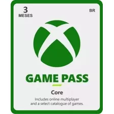 Xbox Game Pass Core 3 Meses - Código Original 25 Dígitos