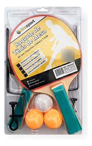 Kit Ping Pong C/3 Bolas 1 Rede 2 Suportes De Mesa 2 Raquetes