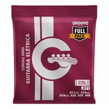 Encordoamento Guitarra Groove 011 048 3 Cordas Extras Gfp2x