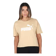 Top Entrenamiento Puma Essentials Crop Logo Mujer En Amarill