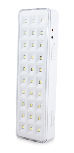 Luminária De Emergência Segurimax 23957 Led Com Bateria Recarregável 13.2 W 110v/220v Branca