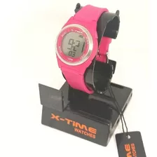 Reloj Digital Mujer/niña Fucsia X-time Xt027-40 Silicona