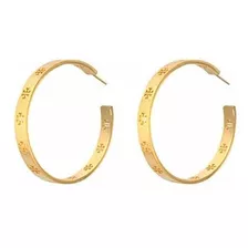 Tory Burch Traspasado T Logotipo Del Aro Pendientes 16k Bril