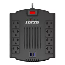 Regulador De Voltaje Forza 8 Tomas Con Usb 1200va 600w