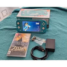 Nintendo Swhitch Lite Turquesa + Jogo Zelda Breath Of Wild