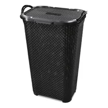 Cesto Roupa Roupeiro Organizador Rattan 50 Litros Multiuso